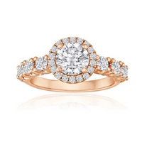 Imagine Bridal 14K White Gold Round Diamond Engagement Ring 0.50ct