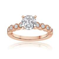 Imagine Bridal 14K Yellow Gold Round Diamond Engagement Ring 0.25ct