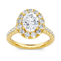 Imagine Bridal 14K Yellow Gold Oval Diamond Engagement Ring 0.75ct