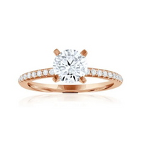 Imagine Bridal 14K Yellow Gold Round Diamond Engagement Ring 0.50ct