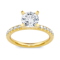 Imagine Bridal 14K Yellow Gold Round Diamond Engagement Ring 0.50ct