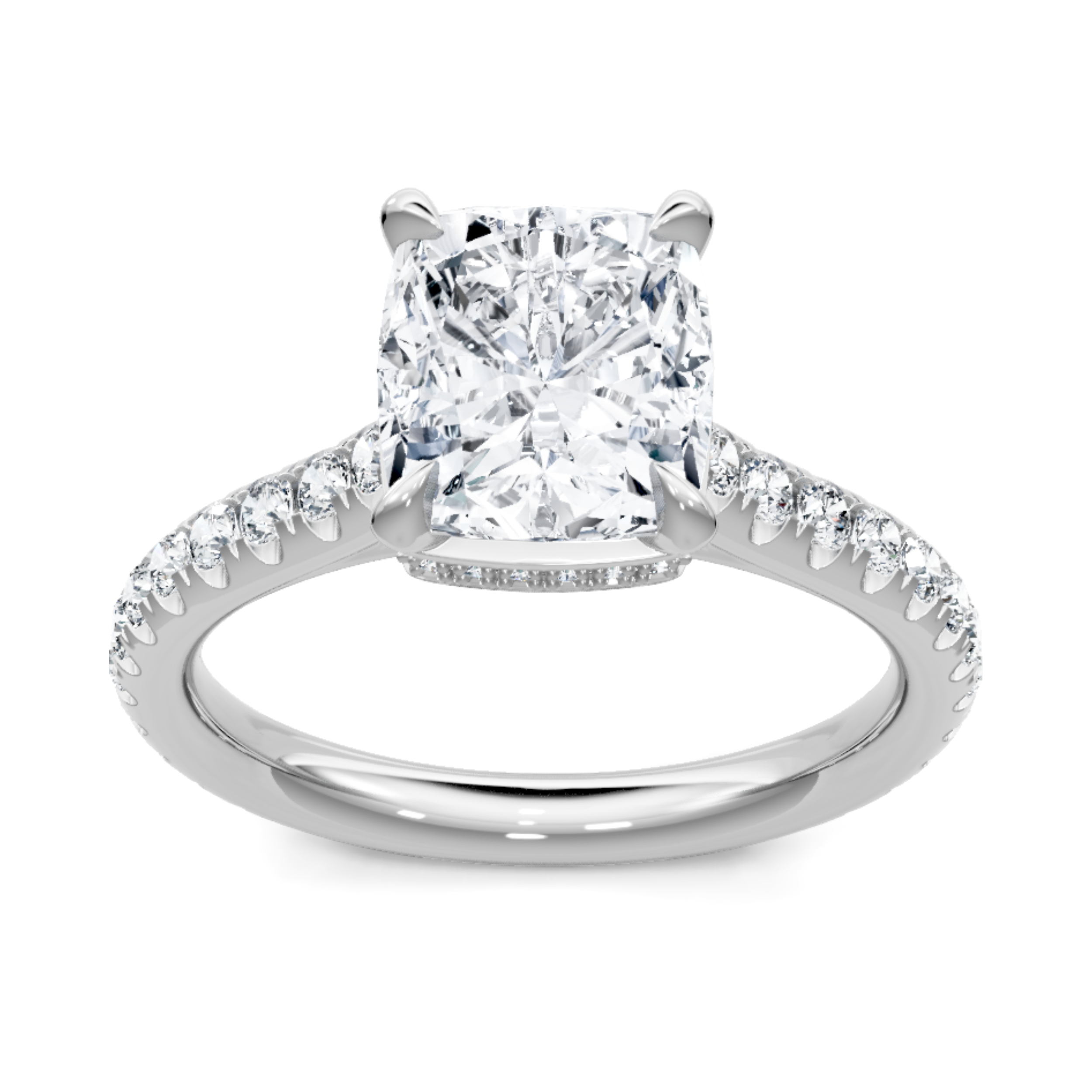 Imagine Bridal 14K White Gold Round Diamond Engagement Ring 0.60ct