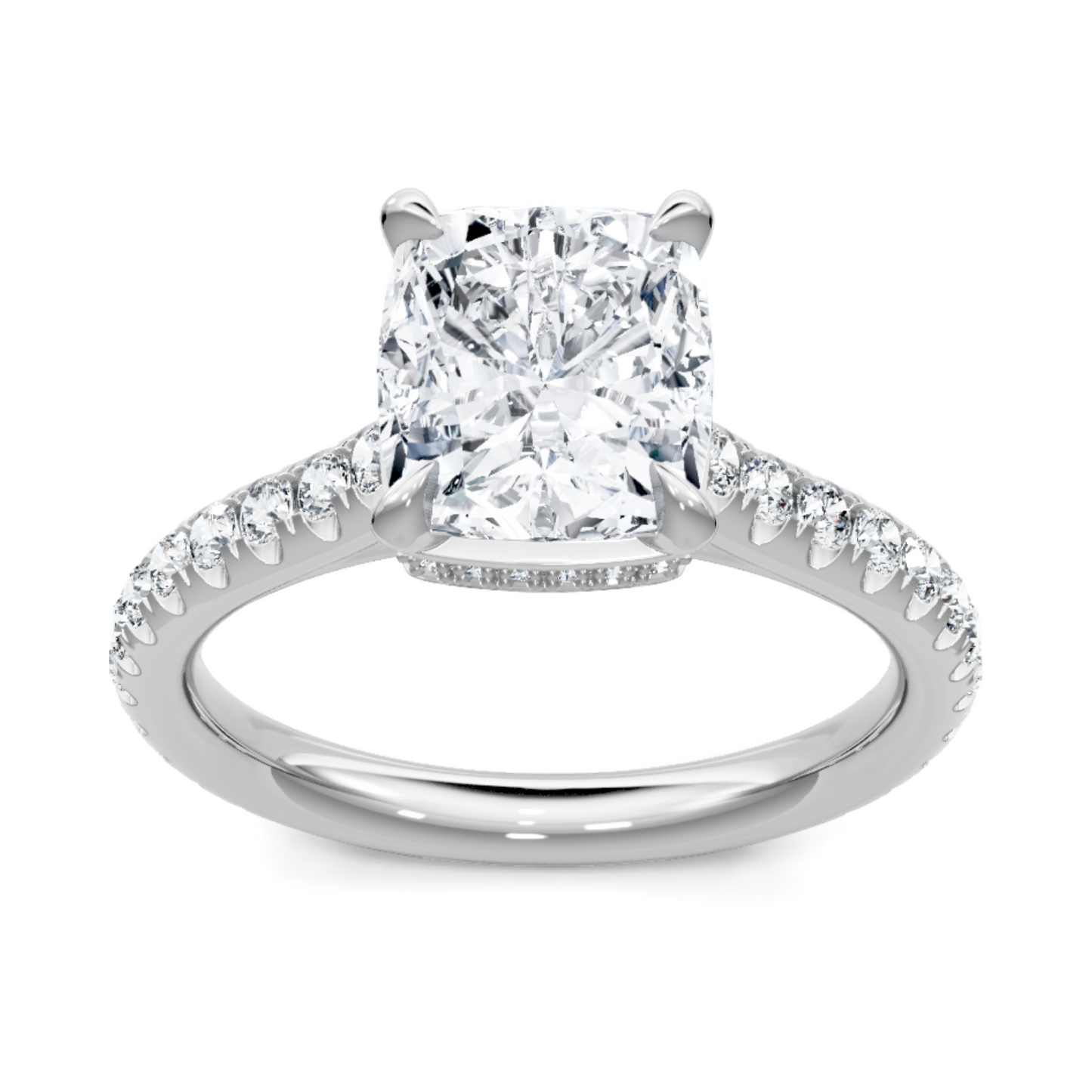 Imagine Bridal 14K White Gold Round Diamond Engagement Ring 0.60ct