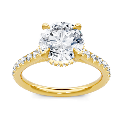 Imagine Bridal 14K Yellow Gold Round Diamond Engagement Ring 0.50ct