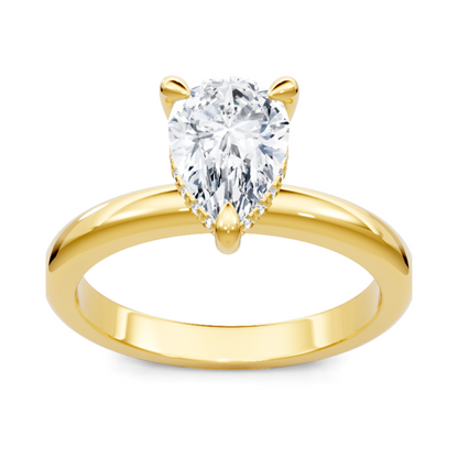 Imagine Bridal 14K Yellow Gold Pear Diamond Engagement Ring 1ct