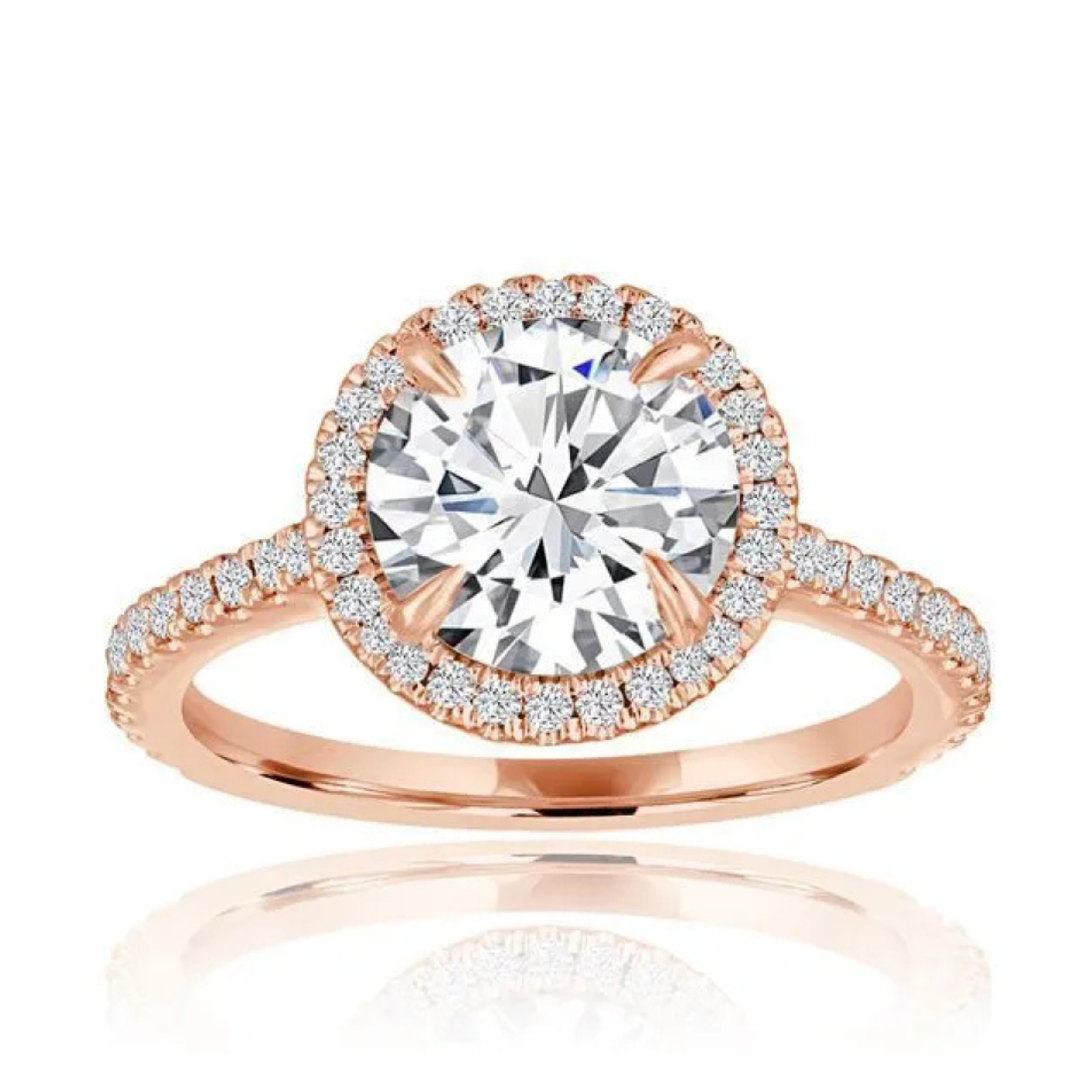 Imagine Bridal 14K White Gold Round Diamond Engagement Ring 0.33ct
