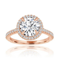 Imagine Bridal 14K Yellow Gold Round Diamond Engagement Ring 0.33ct
