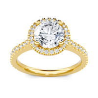 Imagine Bridal 14K Yellow Gold Round Diamond Engagement Ring 0.33ct