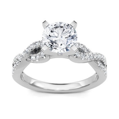 Imagine Bridal 14K White Gold Round Diamond Engagement Ring 0.25ct