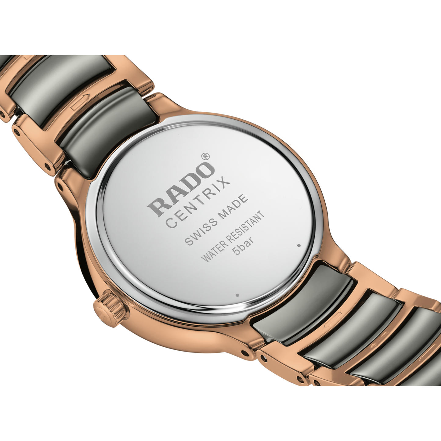 Rado Centrix White Ceramic Two Tone Automatic Watch 30.5 mm