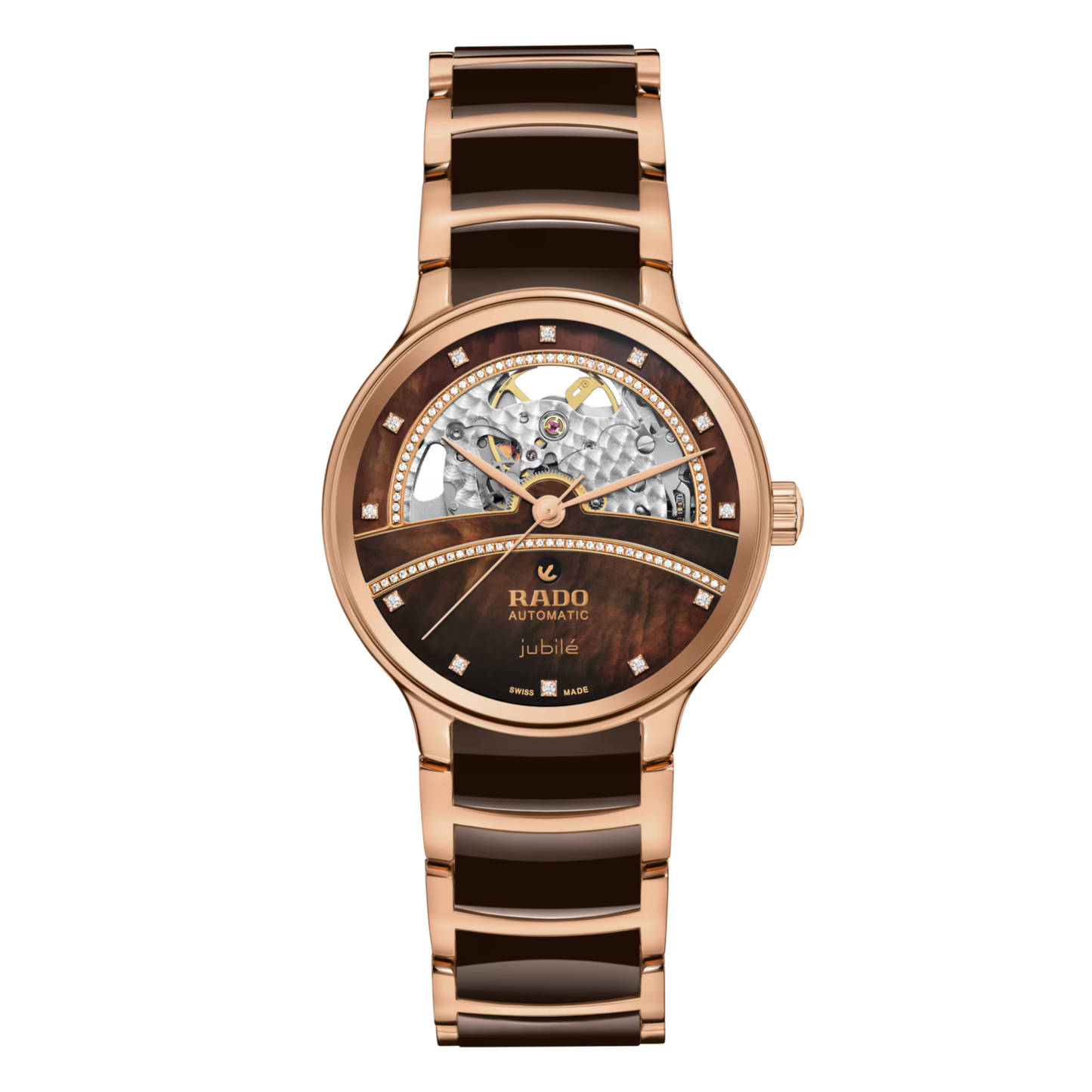 Rado Centrix Black Diamond Open Heart Automatic Watch 35 mm