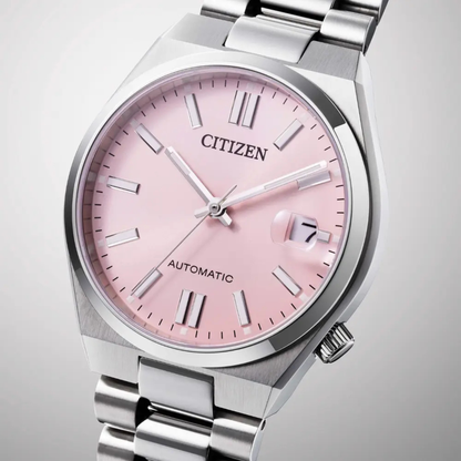 Citizen Tsuyosa Stainless Steel Pink Dial Automatic Watch 37 mm
