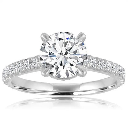 Imagine Bridal 14K Yellow Gold Cushion Diamond Engagement Ring 0.50ct