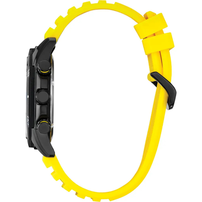 Citizen Brycen Chronograph Yellow Silicone Strap Black Dial Watch 44.8 mm