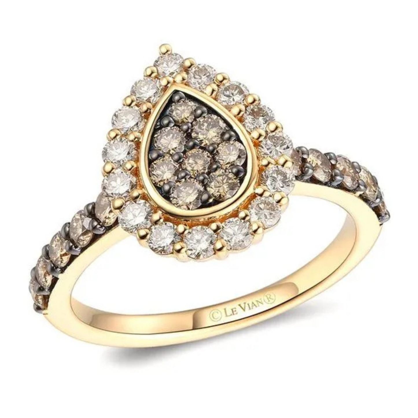 Le Vian 14K Honey Gold Chocolate & Nude Diamond Ring 0.625ct