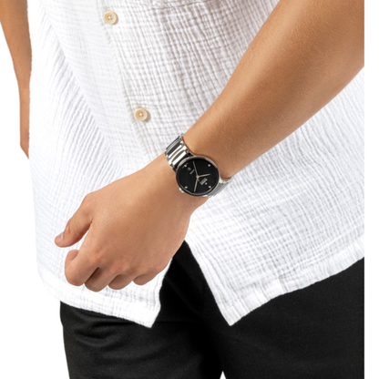 Rado Centrix Diamond Black Stainless Steel Automatic Watch 39.5mm