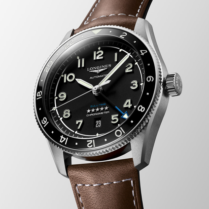 Longines Spirit GMT Stainless Steel Watch 42 mm