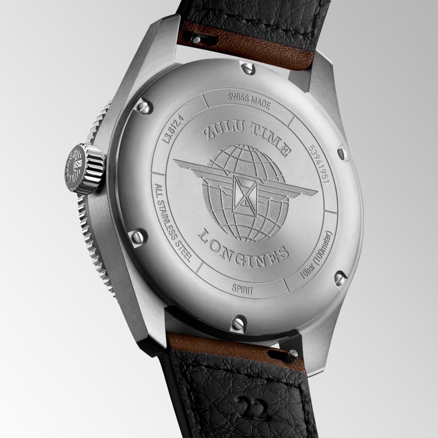 Longines Spirit GMT Stainless Steel Watch 42 mm