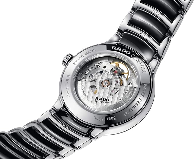 Rado Centrix Black Two-Tone Open Heart Automatic Watch 38 mm