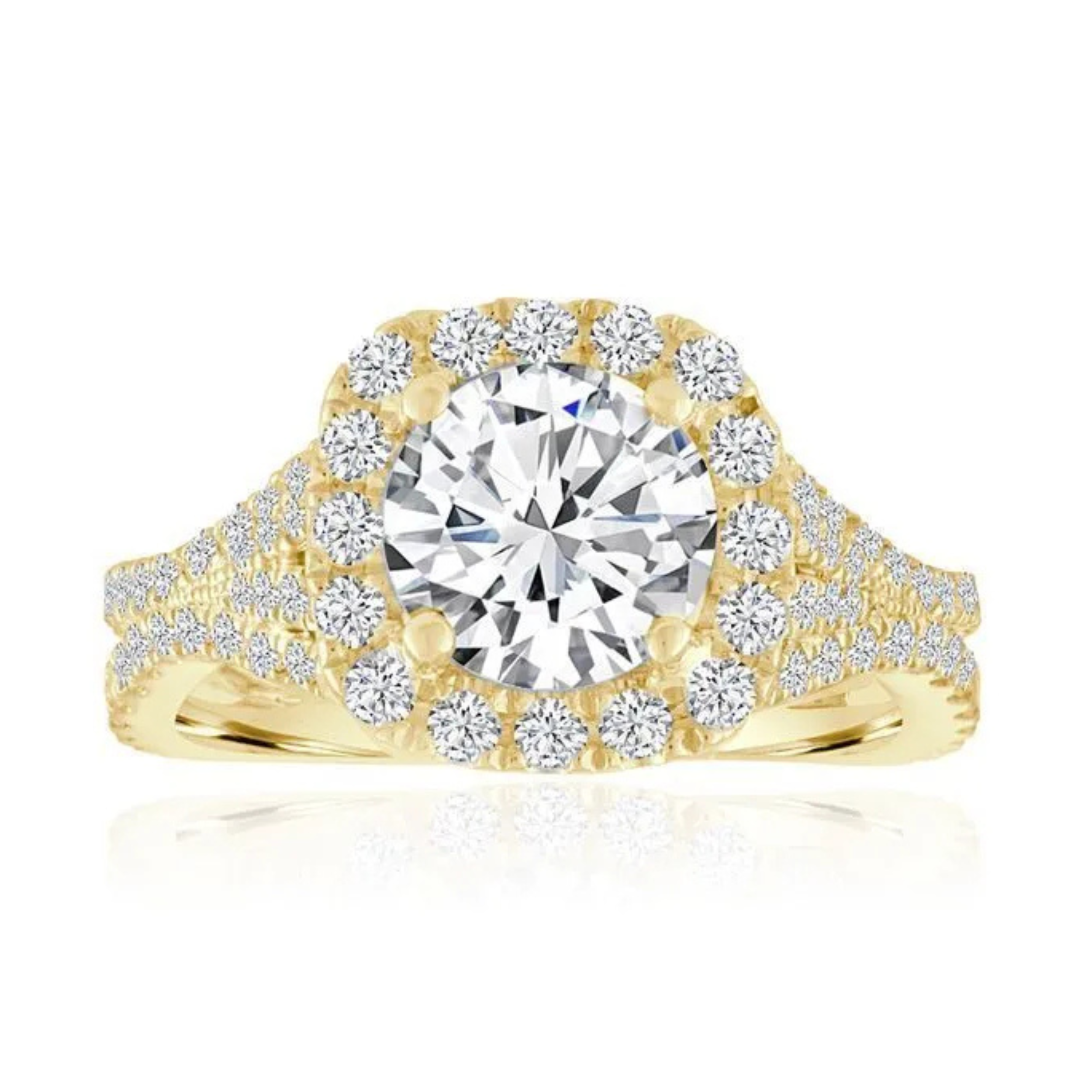Imagine Bridal 14K Yellow Gold Cushion Diamond Engagement Ring 1.00ct