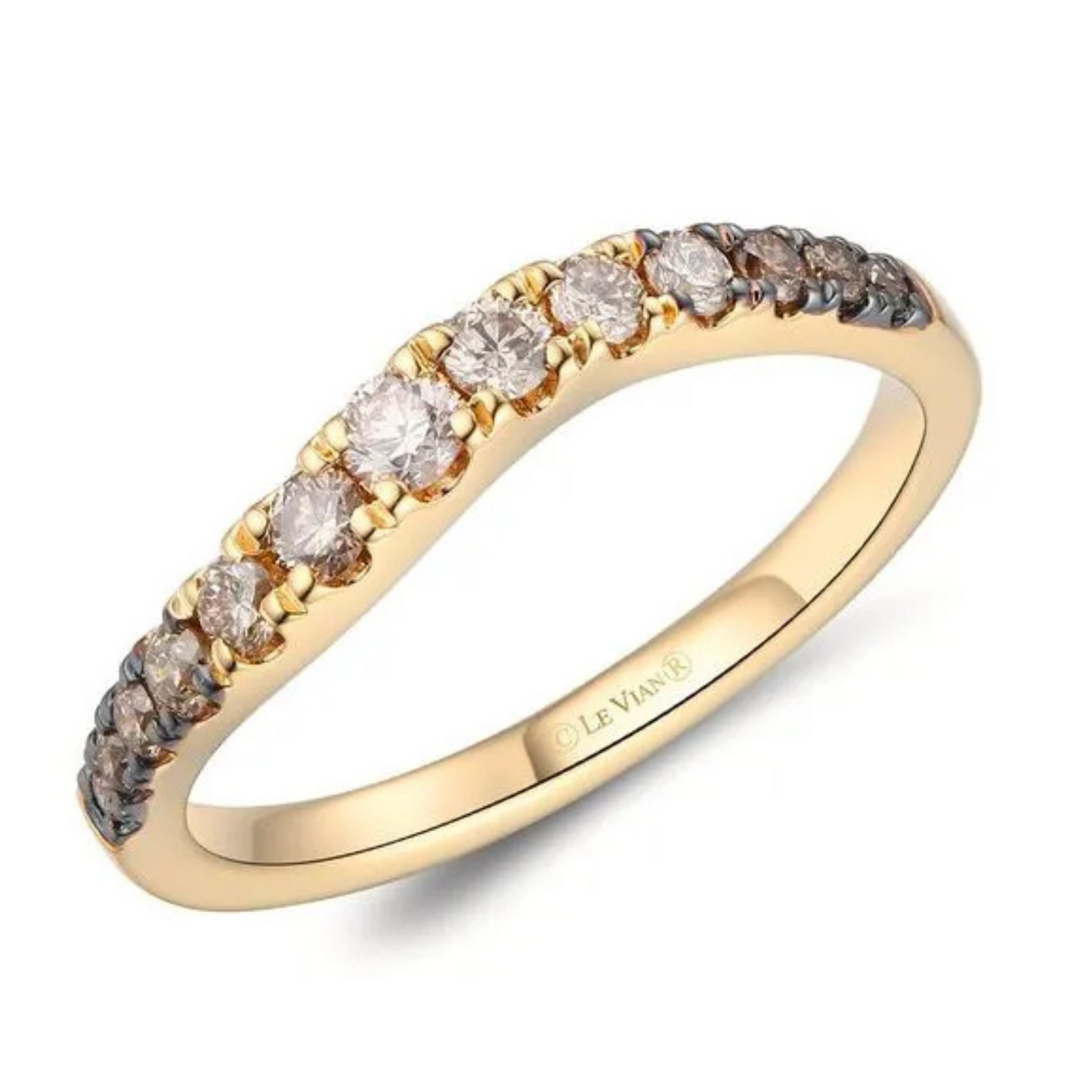 Le Vian 14K Honey Gold Ombre Chocolate Diamond Ring 0.375ct