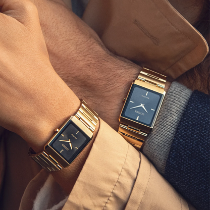 Citizen Stiletto Tank Gold Plated Ultra-Thin Black Dial Watch 28 mm