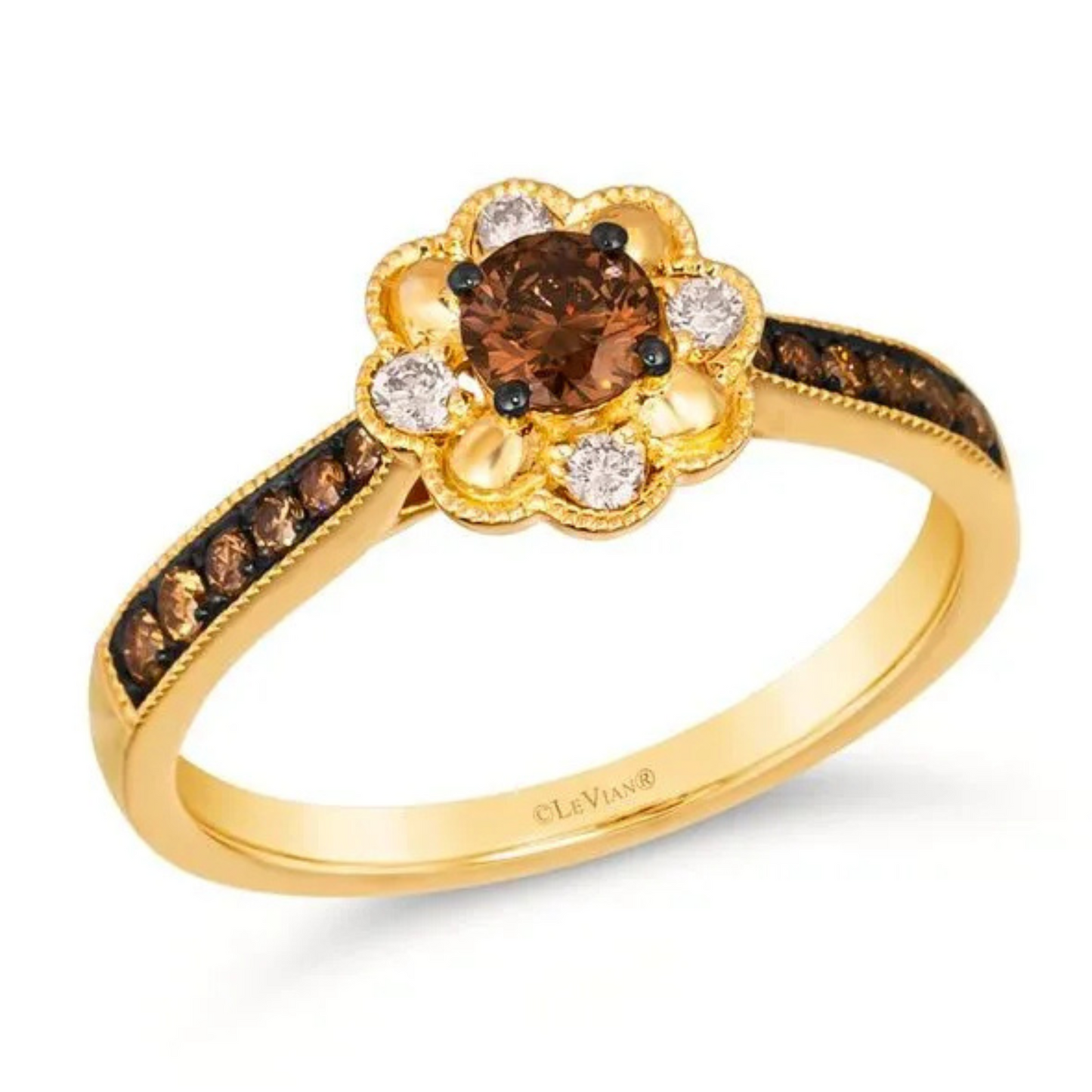 Le Vian 14K Honey Gold Chocolate & Nude Diamond Ring 0.375ct