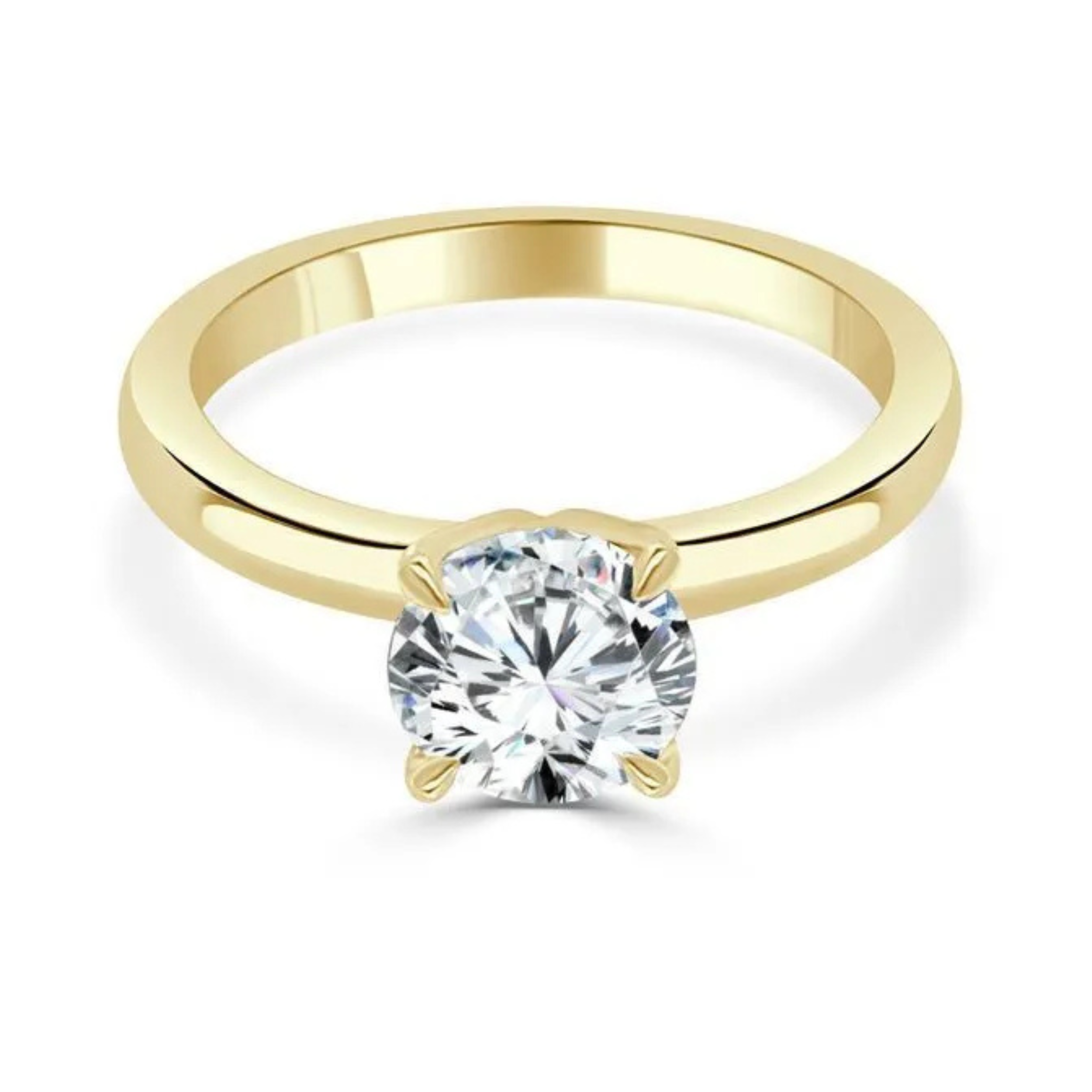 Imagine Bridal 14K Yellow Gold Round Diamond Engagement Ring 1.00ct