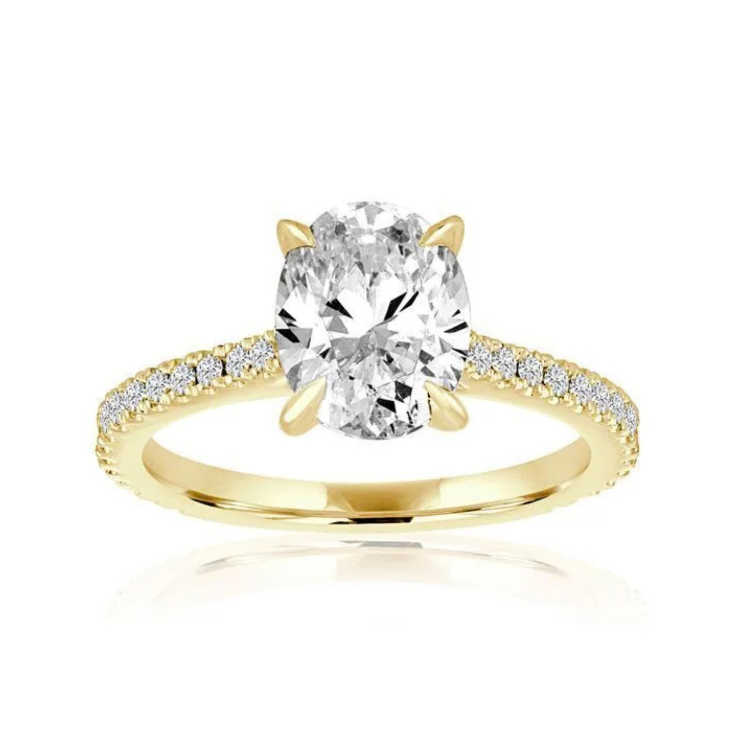 Imagine Bridal 14K Yellow Gold Princess Diamond Engagement Ring 0.25ct