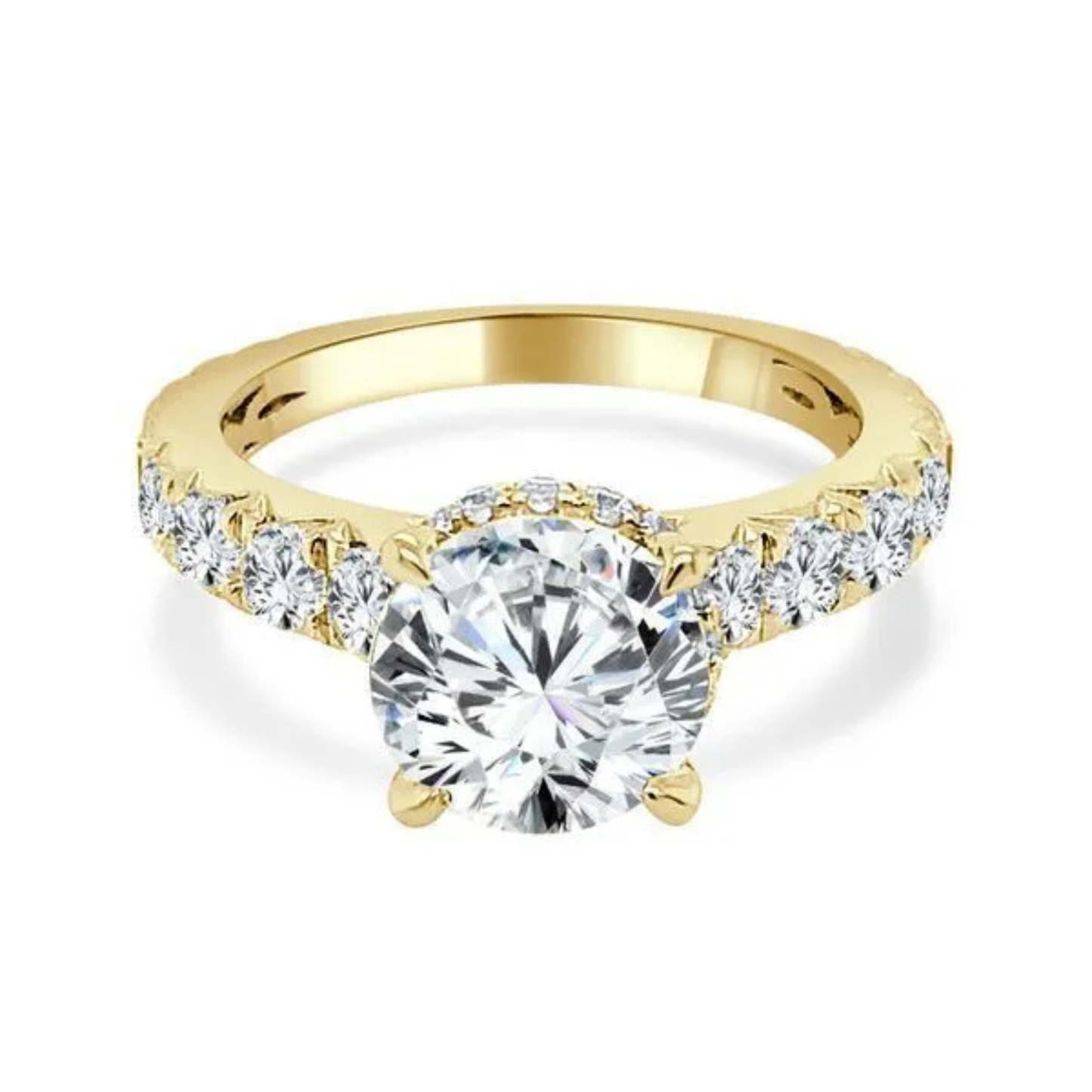 Imagine Bridal 14K Yellow Gold Round Diamond Engagement Ring 1.00ct