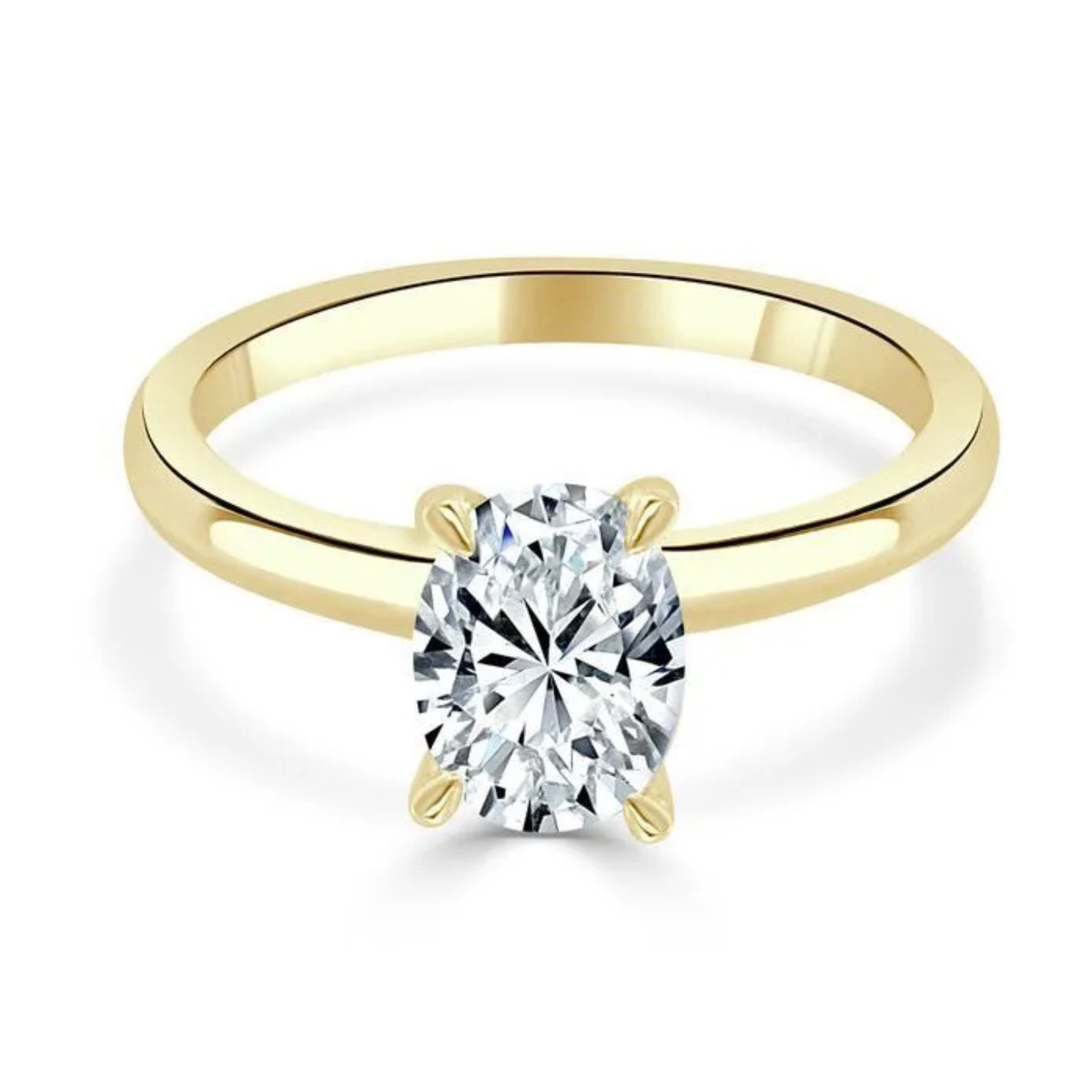 Imagine Bridal 14K Yellow Gold Oval Diamond Engagement Ring 1.00ct