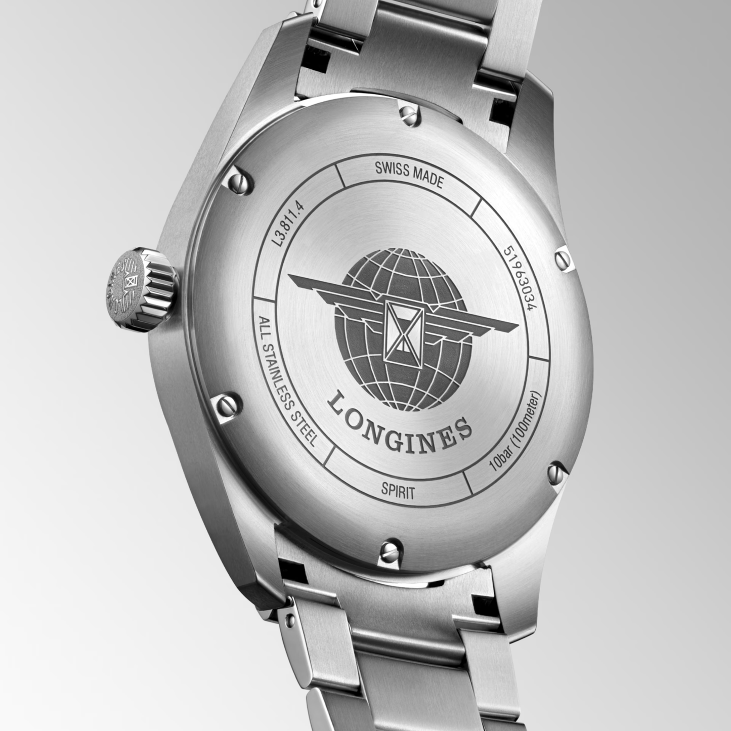 Longines Spirit Collection Stainless Steel Automatic Watch 42 mm