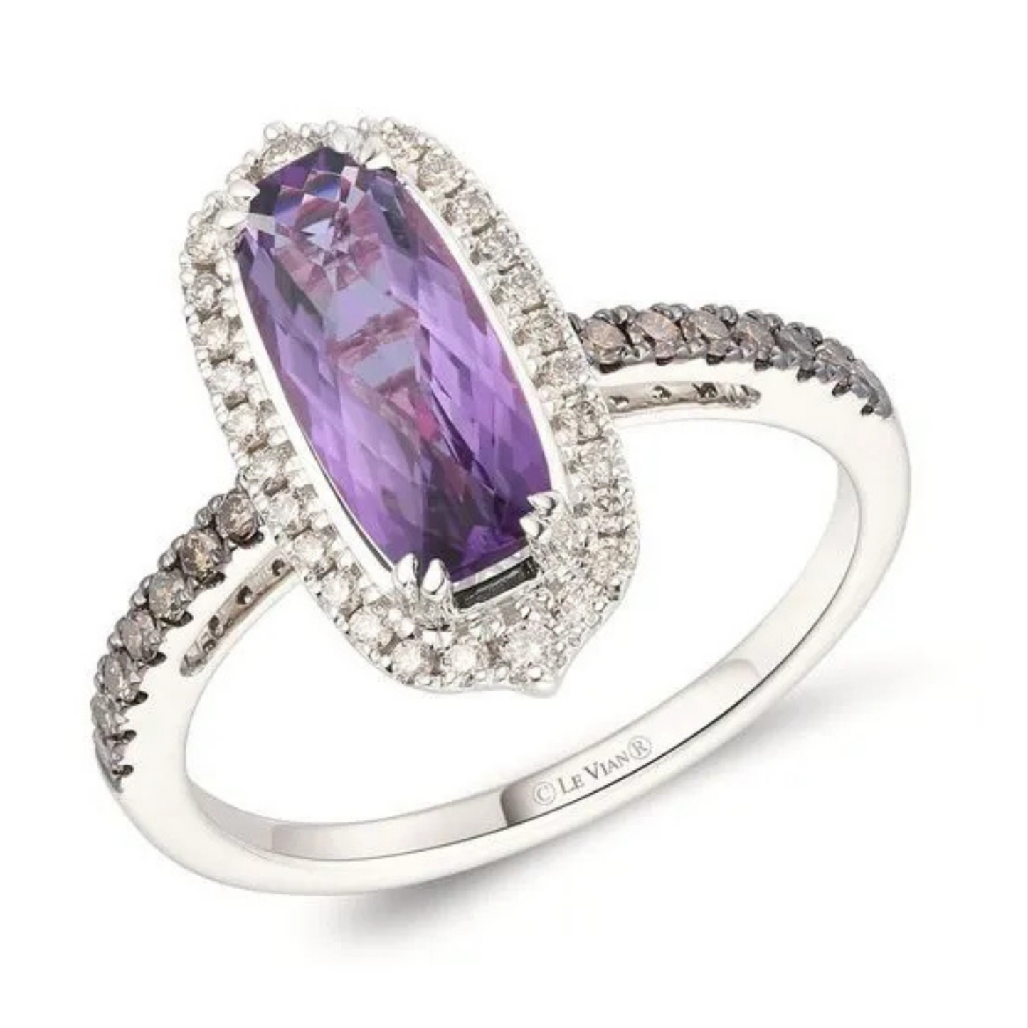 Le Vian 14K Vanilla Gold Grape Amethyst & Diamond Ring 1.625ct