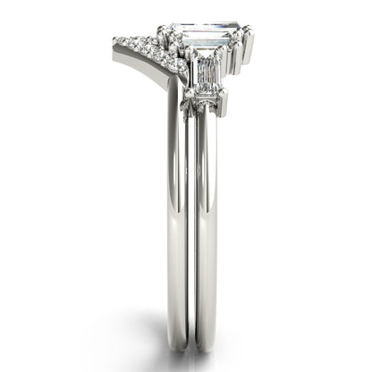 Fashion Ring Round & Straight Baguette - View 2
