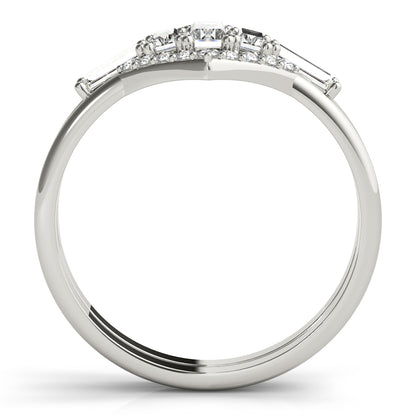 Fashion Ring Round & Straight Baguette - View 4