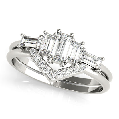 Fashion Ring Round & Straight Baguette