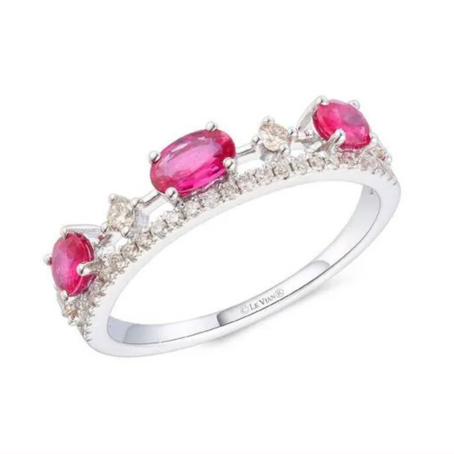 Le Vian 14K Vanilla Gold Passion Ruby & Vanilla Diamond Ring 0.625ct