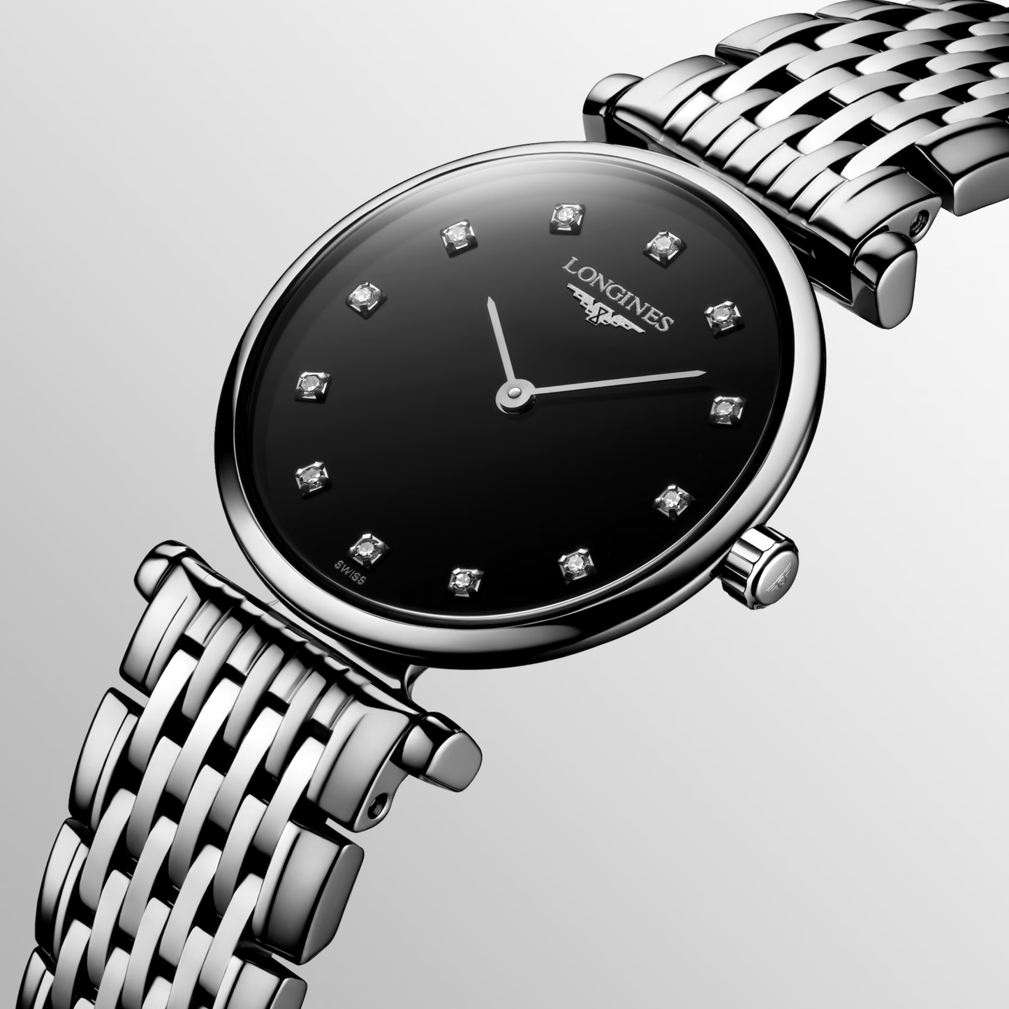 Longines La Grande Classique Black Dial Stainless Steel Watch 24 mm