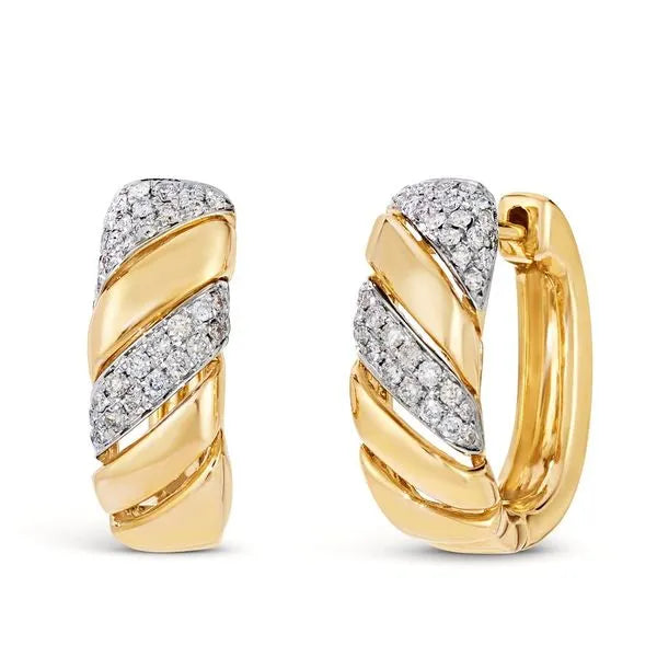 Le Vian Earrings in 14K Honey Gold with Radiant Diamonds. These earrings offer total weight 0.33 ctw.