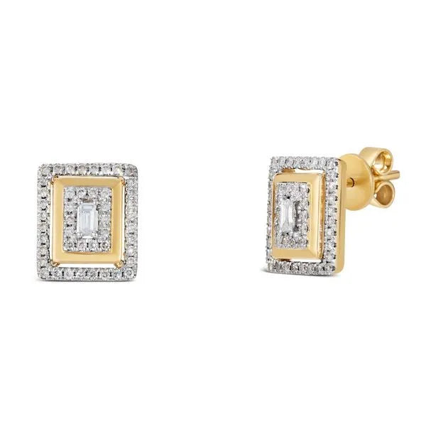 Le Vian Earrings in 14K Honey Gold with Radiant Diamonds. These earrings offer total weight 0.38 ctw.