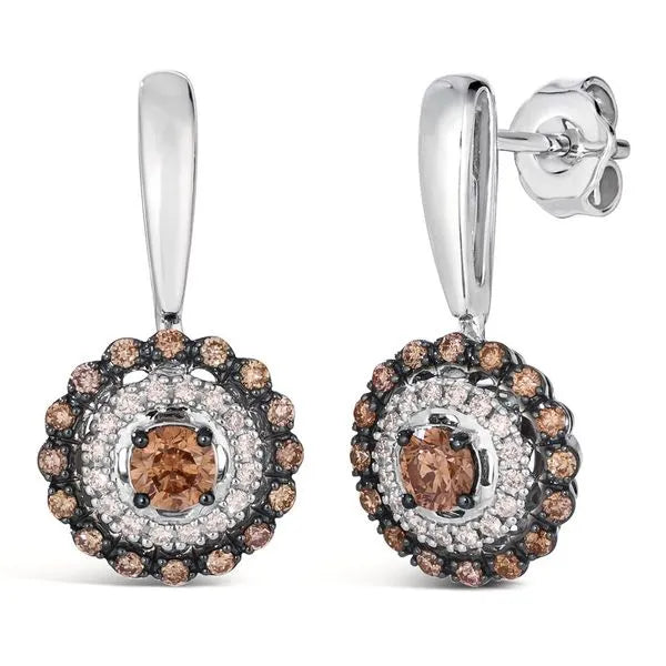 Le Vian Earrings featuring Chocolate Diamonds. These earrings offer total weight 0.50 ctw.