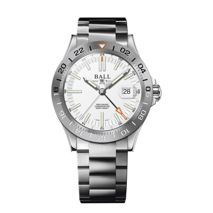 BALL Engineer III Outlier Stainless Steel GMT White Dial Automatic Watch 40mm