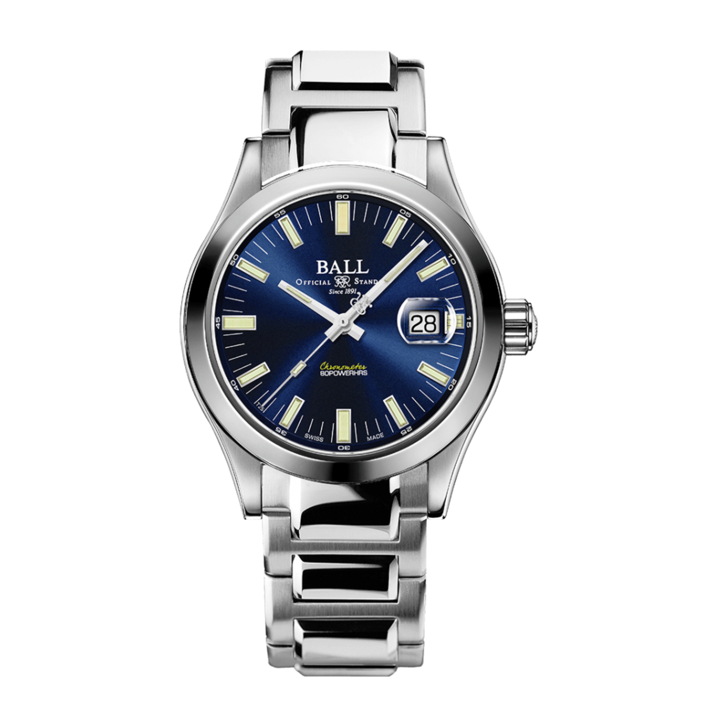 BALL Engineer M Marvelight Stainless Steel Blue Dial Automatic Watch 40mm