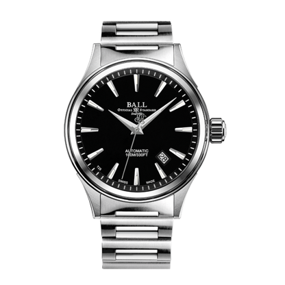 BALL Fireman Victory Stainless Steel Black Dial Automatic Watch 40mm