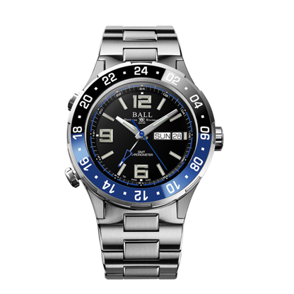 BALL Roadmaster Marine GMT Titanium Black Dial Automatic Watch 40mm