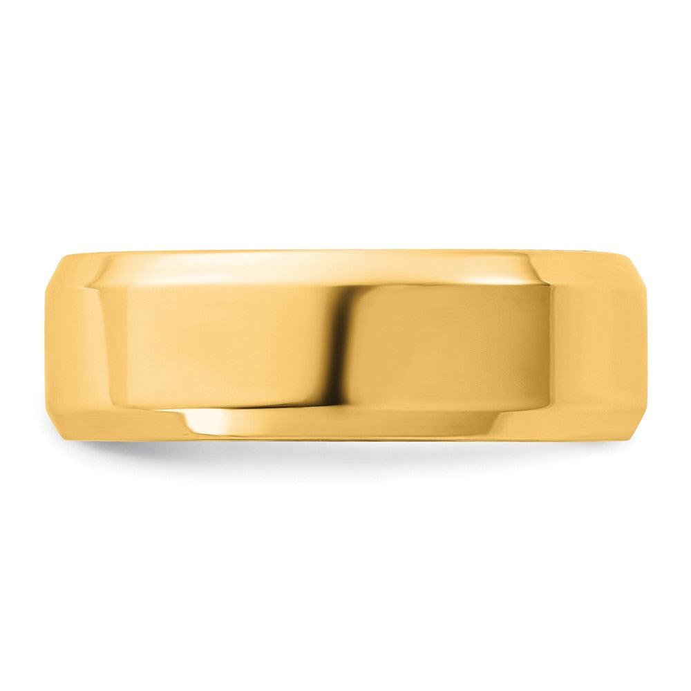 14K Yellow Gold Bevel Edge Comfort Fit Band, Size 12 - Image 3