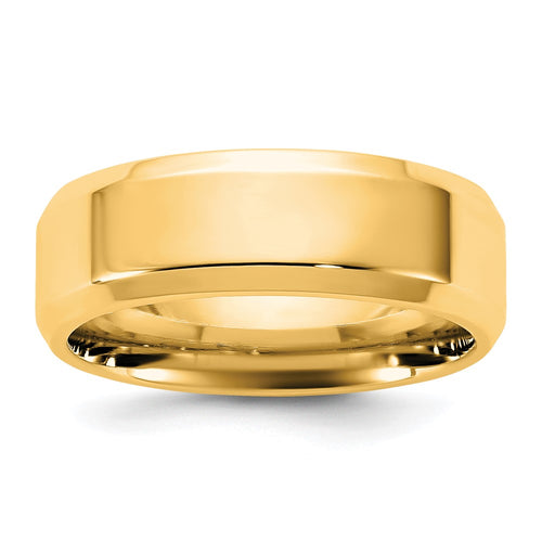 14KY 6.5mm Bevel Edge Comfort Fit Band Size 13
