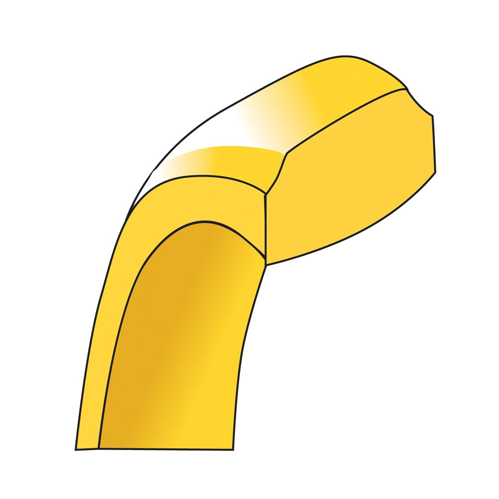 14k Yellow Gold 8mm Beveled Edge Comfort Fit Wedding Band Size 11 - View 7