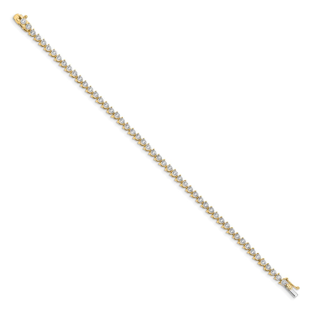 14k Complete 1 carat Diamond Illusion Setting 7 inch Tennis Bracelet