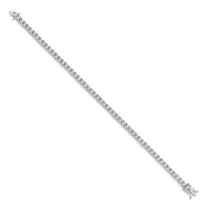 14k White Gold Complete 1 carat Diamond Illusion Setting 7 inch Tennis Bracelet - View 2